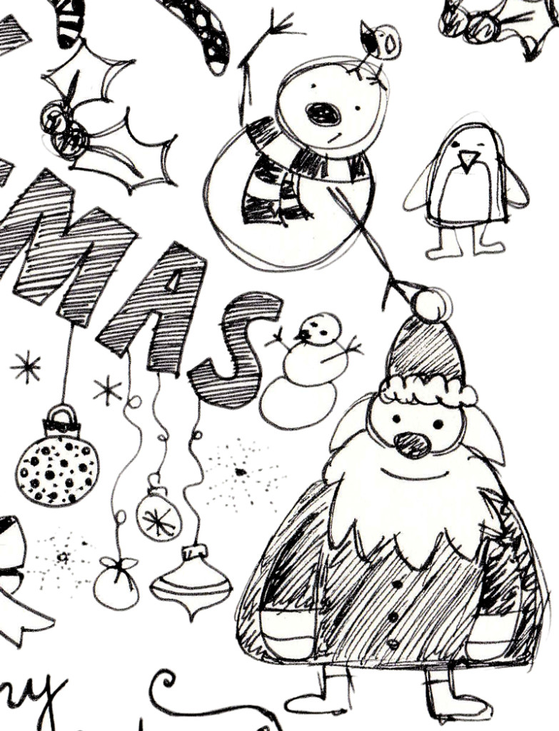Die MerryZeit beginnt, lasst uns Weihnachtsmotive zeichnen Zeichnen