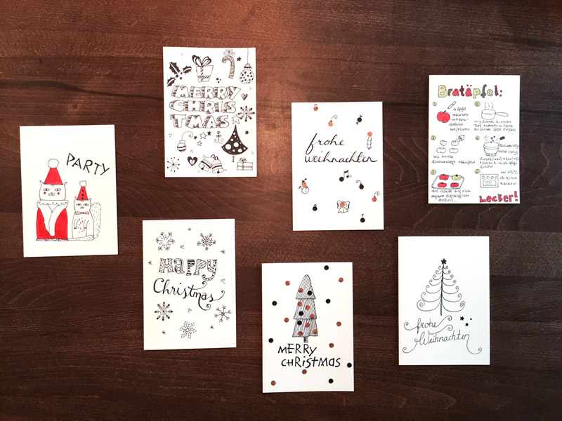 Doodle Diy Doo 7 Ideen Zum Weihnachtskarten Zeichnen Und Gestalten Creatipster