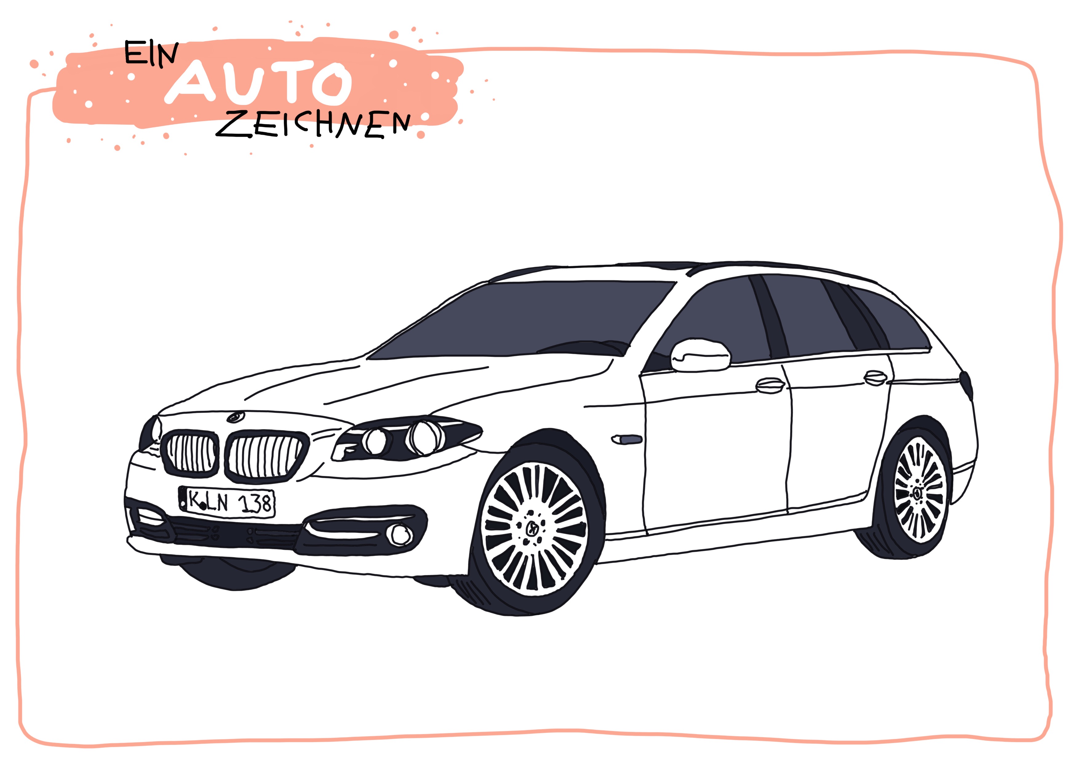 Zeichnen sie autos in eine vektorillustration für die handyhülle